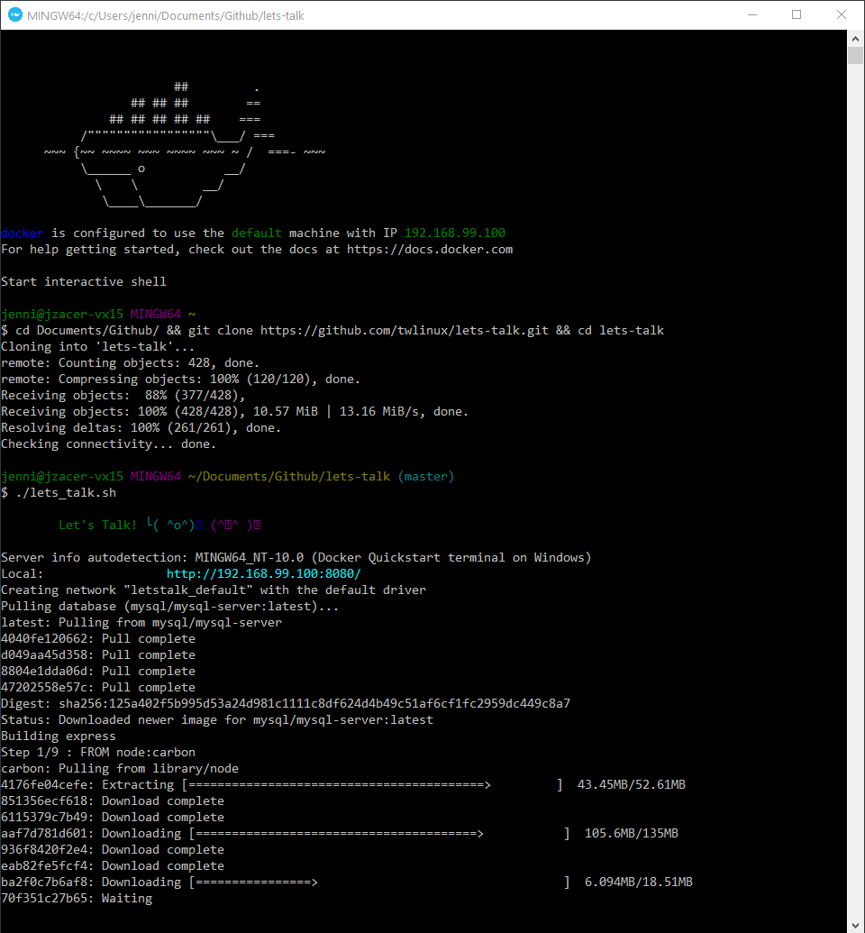 Installation screenshot